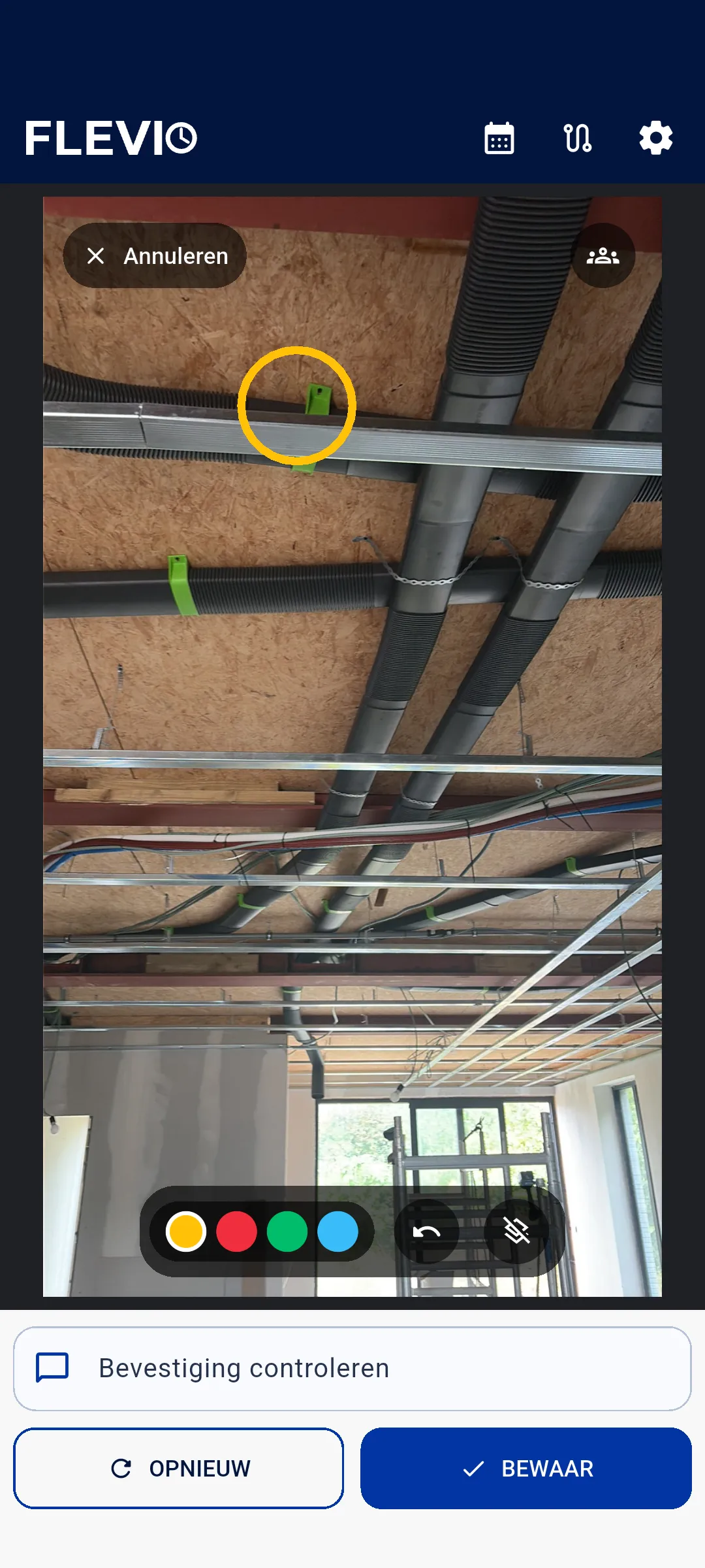 App — Een foto annoteren en een opmerking toevoegen