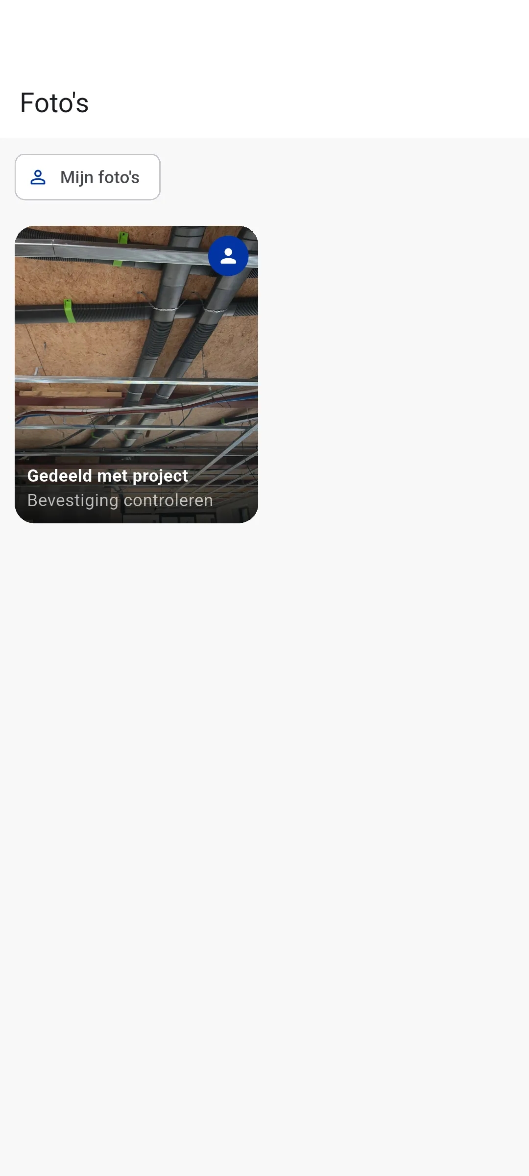 App — Opgeslagen projectfoto’s terugkijken
