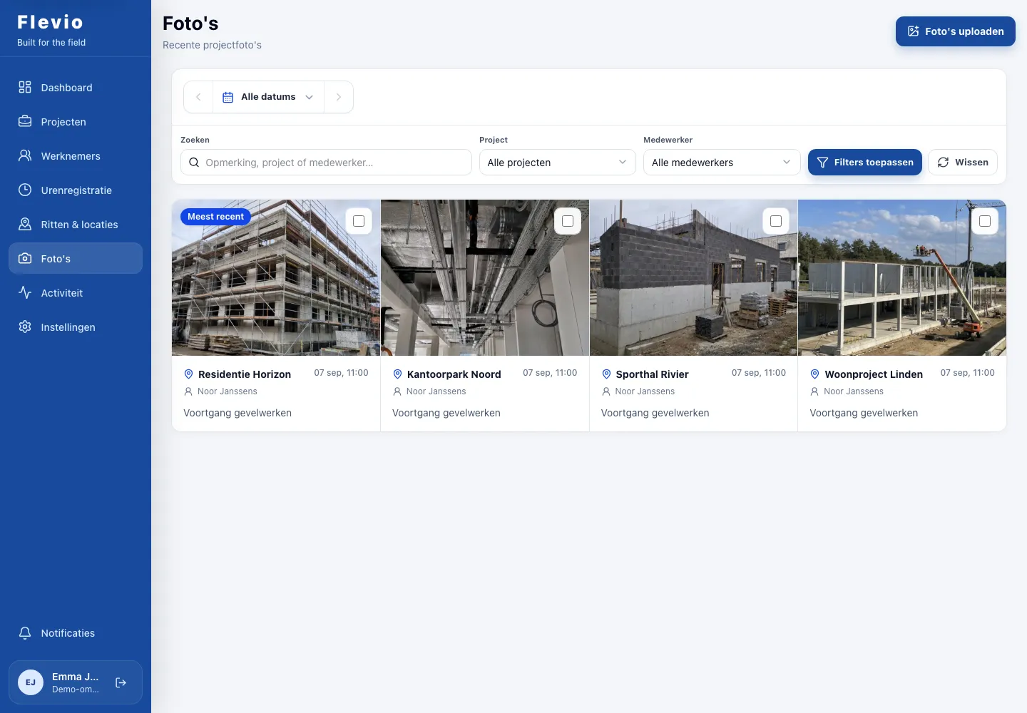 Portaal — De fotocatalogus en filters