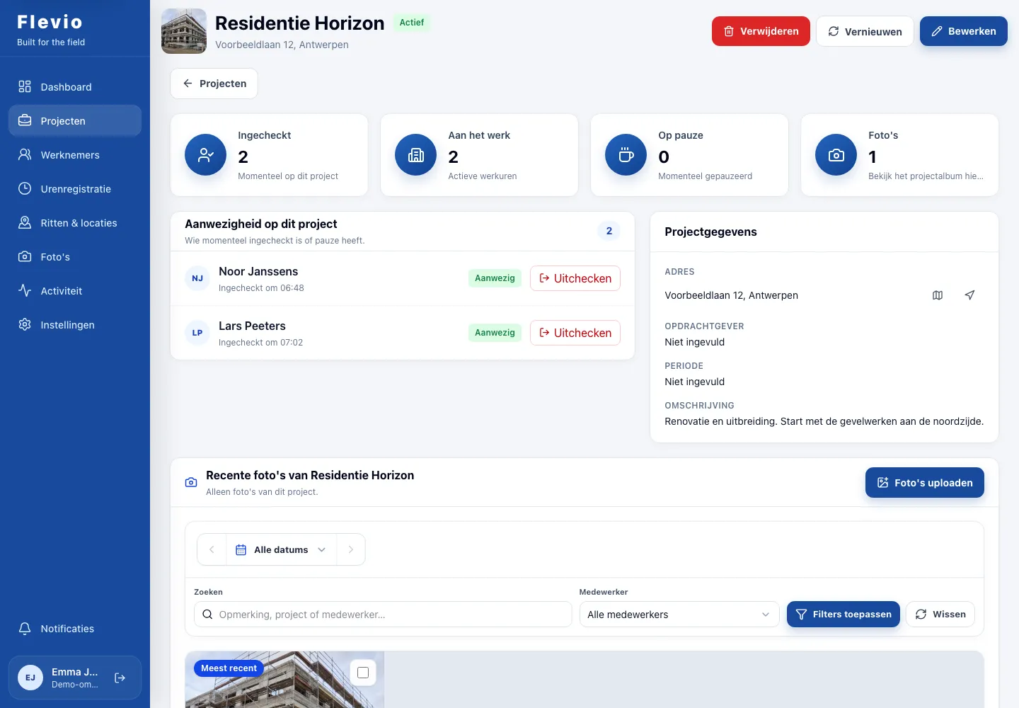 Portaal — Het projectdashboard
